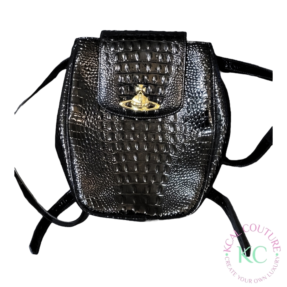 VIVIENNE WESTWOOD | Gold Orb Crocodile Backpack